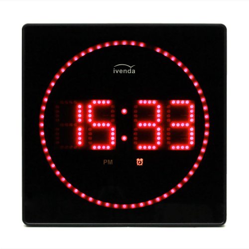 Auto elektronische Uhr - LED elektronische digitale leuchtende Auto Uhr  Zubehör Dekoration (rot, grün, blau) (Farbe : Grün)