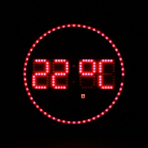 led wallclcok red