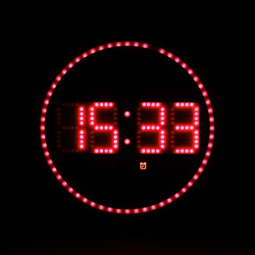 Red LED Wall Clock
