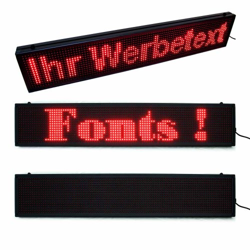 led lauftexte schaufenster rot späti