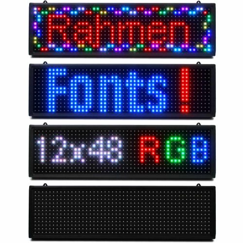 LED-Laufschrift - 96 x 16 farbige LED - 67 x 19 cm