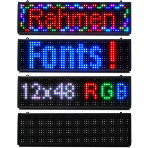 Programmierbares LED-Schild & Laufschrift Display 35,5 x 19,3 cm