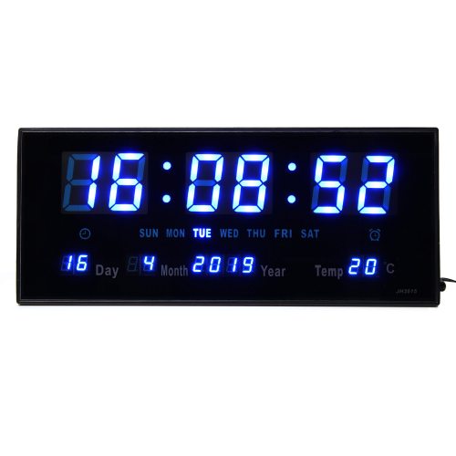 XXL Wanduhr Digitaluhr Uhr Datum Kalender Uhr Temperatur Led Display Top Neu 
