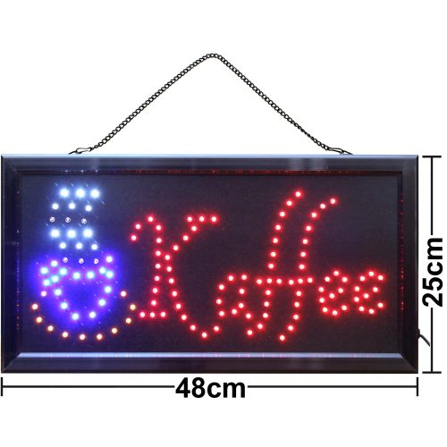 LED SCHILD LEUCHTREKLAME Werbung Stopper Leuchtschild Sign Display