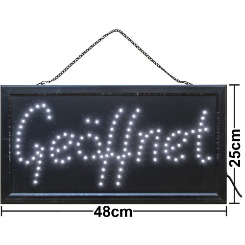 LED Geöffnet Schild weiß weiss