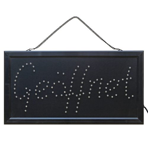 LED Schild Geöffnet weiß 48x25 cm Reklame Ladenschild Geöffnet offen Geschäft Leuchtschilder Strom sparend