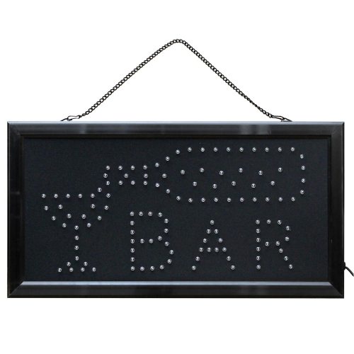 LED Schild BAR 48x25 cm beleuchtet Reklame Leuchtschild Leuchtreklame Drinks Nightlife Barschild günstig online kaufen