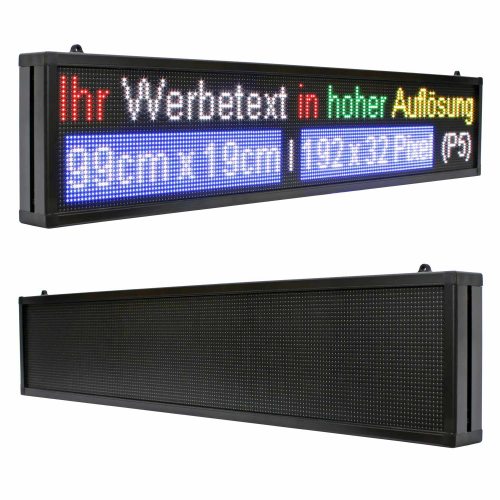 LED-Laufschrift 67x19 cm RGB WiFi Innen P5 hohe Auflösung