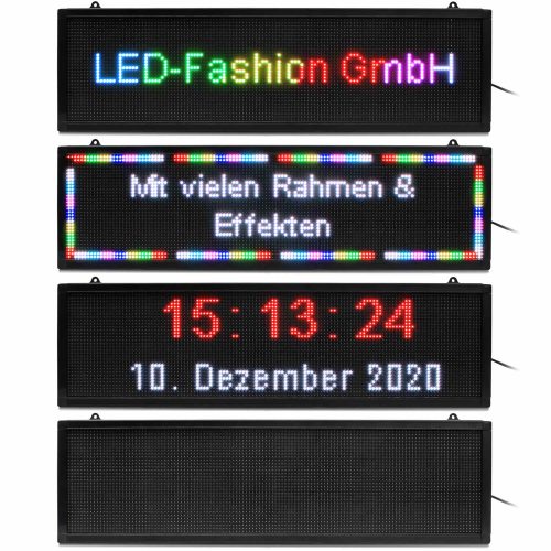 LED-Laufschrift 67x19 cm RGB WiFi Innen P5 hohe Auflösung