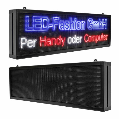LED ticker advertising with high resolution P5 I multicolor RGB * 67 x19 cm  4096 pixels