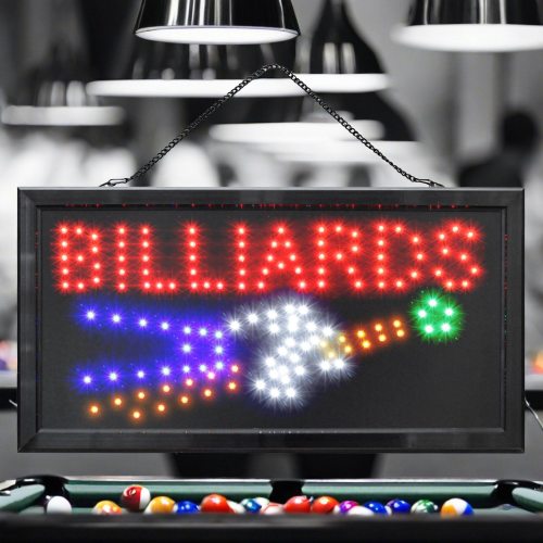 billiards led schild