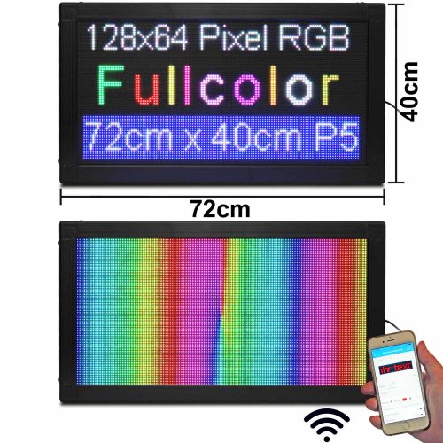 Außen LED-Laufschrift 96x32 Pixel FULL COLOR WiFi Werbetafel programmierbar 