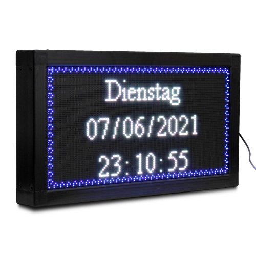 LED Laufschrift / LED Display Werbeanzeige Beidseitig FARBIG WI-FI