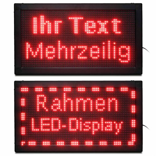 LED ticker 72x40 cm red WiFi advertising sign indoors P10