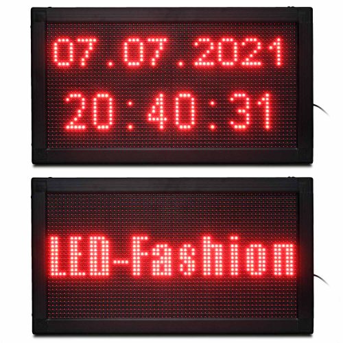 LED ticker 72x40 cm red WiFi advertising sign indoors P10