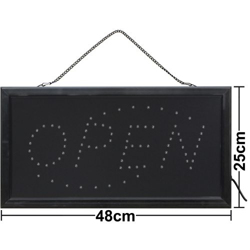 LED-Schaufensterschild open geöffnet