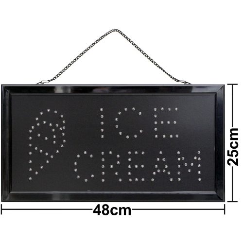 LED-Eisschild unbeleuchtet