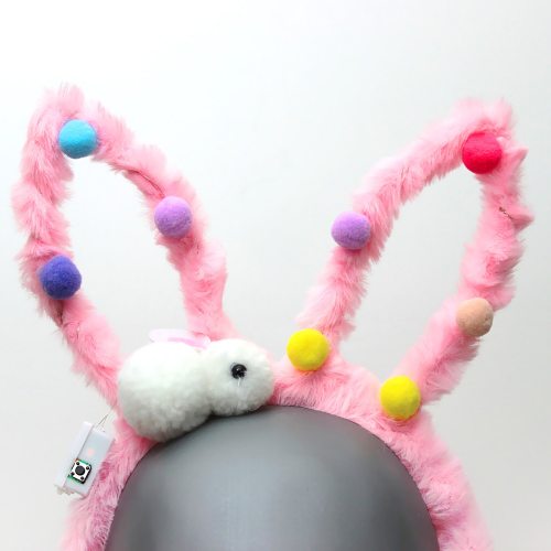LED Plüsch-Hasenohren mit kleinem Häschen