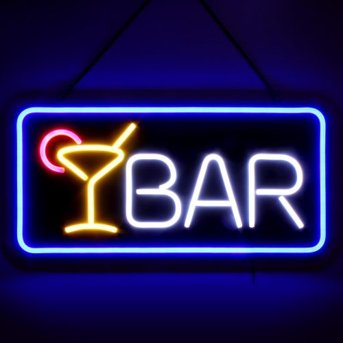 XXL Bar Neon LED-Schild 60x30cm Leuchtschild in Neonschild Optik I