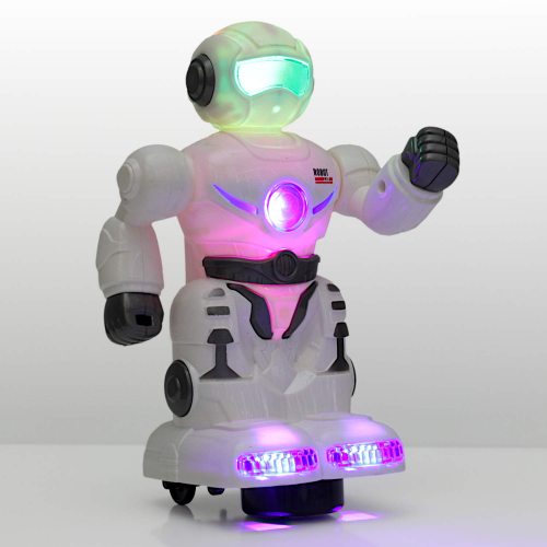 LED toy robot with sound 19 cm I battle sounds I action figure I change direction when touched I electronic children's toy