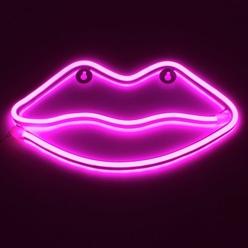 Lippen Neon Lampe