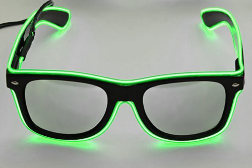led brille fashion rave grün