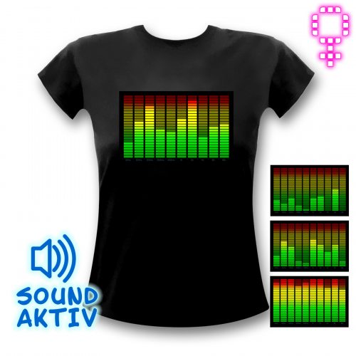 10-Kanal Equalizer LED Shirt Damen Ucult