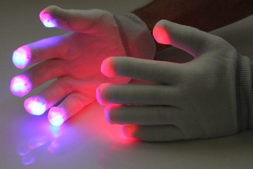 Fingerlose Handschuhe LED-Taschenlampe, helle Doppelkorn-Auto-Reparatur-Glove-Leuchten  for den Außenbereich Sport/Reiten/Laufen Led Zwei Finger-Handschuh-Lichter,  1 Paar : : Sport & Freizeit