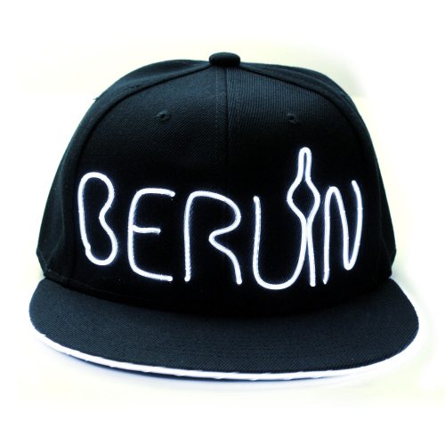 Leuchtendes Berlin Basecap Snapback EL-Cap I Handarbeit I Exklusive nur bei LED-Fashion Berlin
