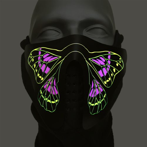 Schmetterling Gesichtsmaske LED-Maske leuchtende Tiermaske