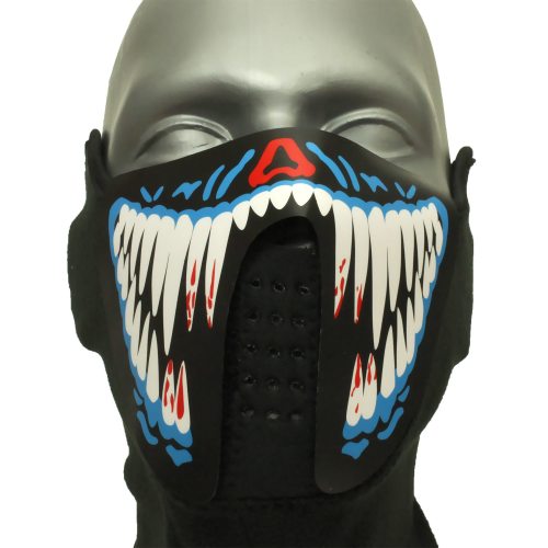 Leuchtende Monstermaske I Karenval & Fasching LED Maske Kostüm Erwachsene 2024 I Gruselige Halloweenmaske Männer-Maske Frauenmasken Kinder