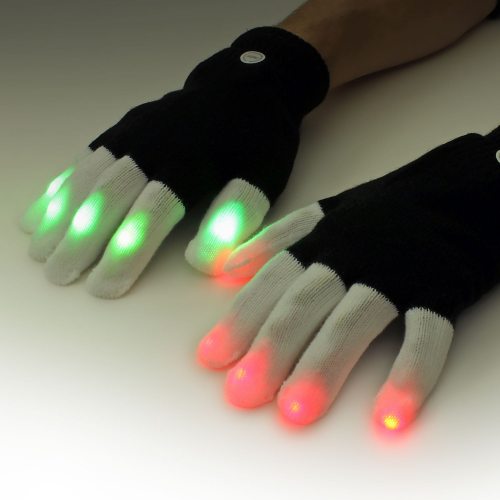 1 Paar LED-Handschuhe Multicolor 6 Modi Leucht- & Blink Handschuhe