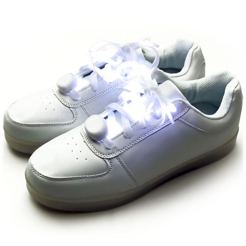 LED Light Up Schnürsenkel für Schuhe in Rosa Blinken schnell/langsam oder Licht 