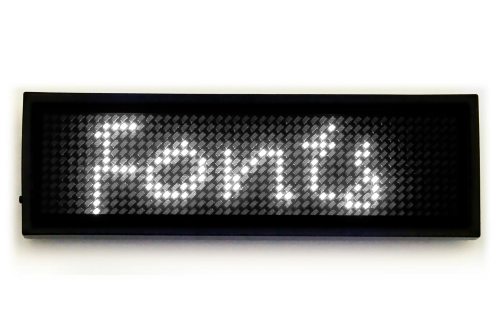 USB LED-Schild Laufschrift weiß 12 x 48 Pixel