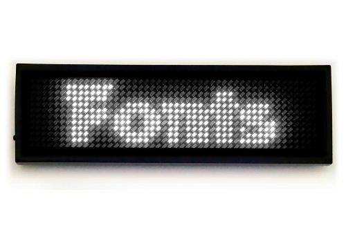 USB LED-Schild Laufschrift weiß 12 x 48 Pixel