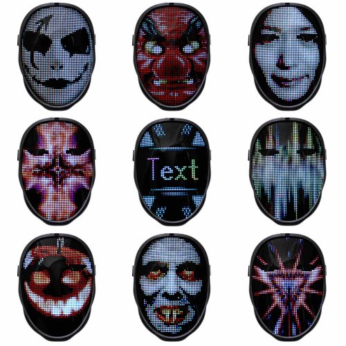 Lots of animated mask faces