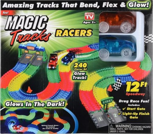LED Elektronik Beleuchtetes Auto Magic Track Spielzeug Kinder Beleuchtetes Auto 