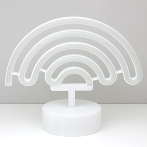 LED-Regenbogen Neon Leuchte mit Aufsteller | Pride Tisch Neon Regenbogen Nachlicht I Regenbogen-Lampe Schlafzimmer-Dekoration