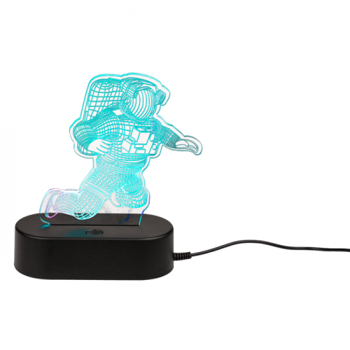 Raumfahrer Lampe türkis leuchtet