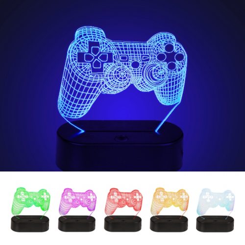 3D lamp LED gamecontroller decorative light children's room color changing  light