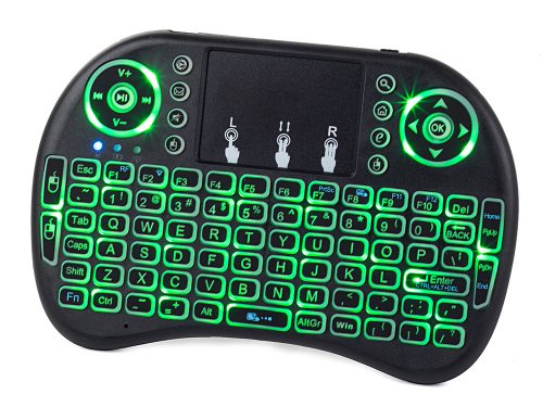 Hintergrund Tastenbeleuchtung grün Funk Mini Tastatur mit Touchpad