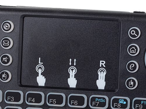 Drahtlose Mini USB Tastatur mit Touchpad & LED Hintergrundbeleuchtung I Gadget zur Steuerung für Smart TV Computer & Spielkonsole