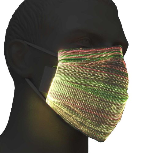 Wiederaufladbare Multicolor LED Festival Maske11 Leuchtfunktionen I  leuchtende  Maske Party Faschingsmaske Rave Techno Festival Maske