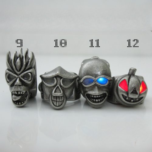 Blinkende Totenkopf LED-Ringe günstig I Nur noch Nr. 10 verfügbar