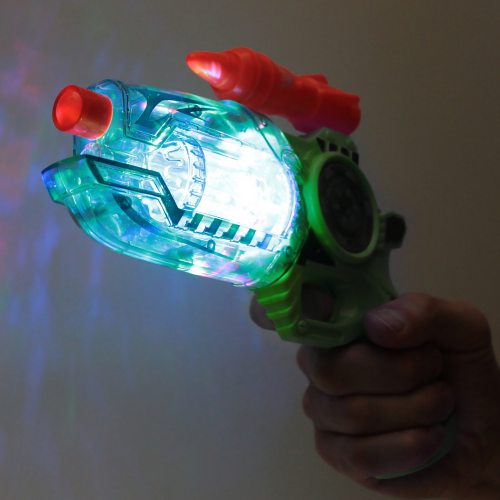Mega laser pistol for carnival and Mardi Gras green handle