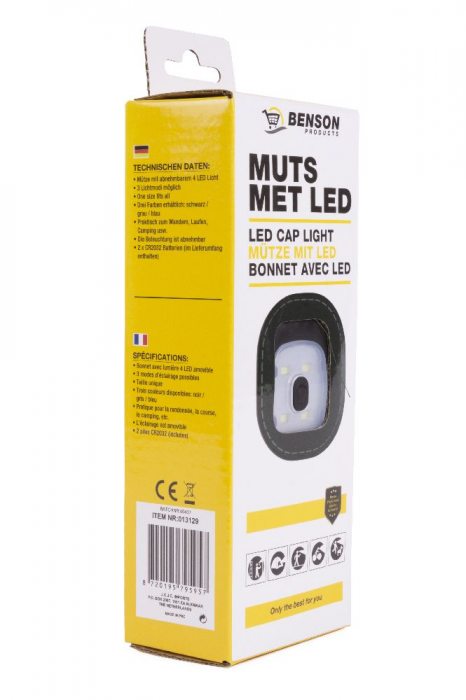 Camoflage LED Mütze I Leucht Beanie I Outdoor Mütze mit LED-Beleuchtung I Leuchtmütze