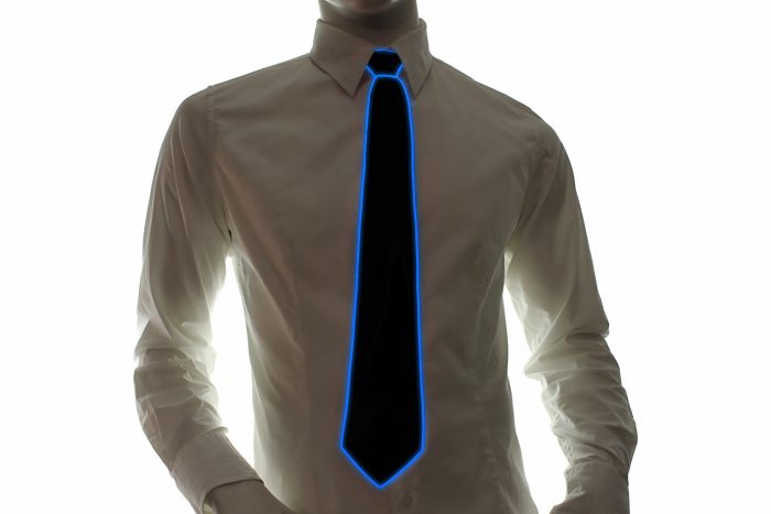 led-tie blue