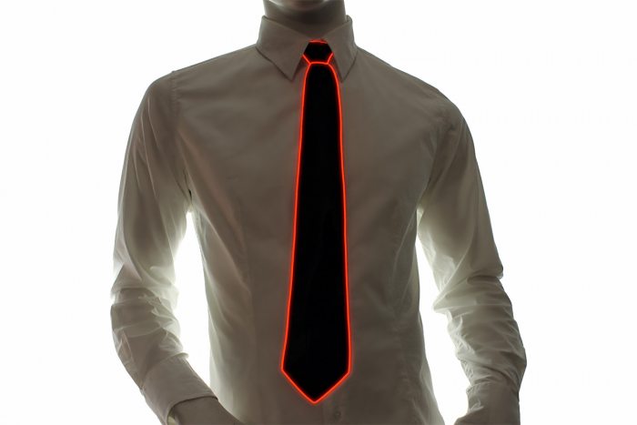 led-tie red