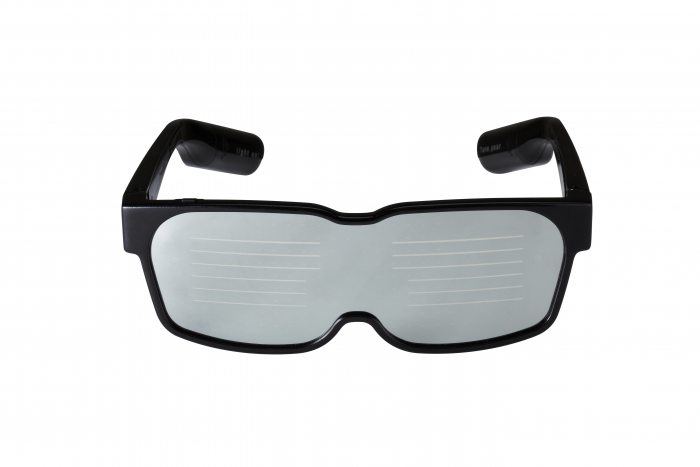 fashion tech brille mit equalizer anzeige
