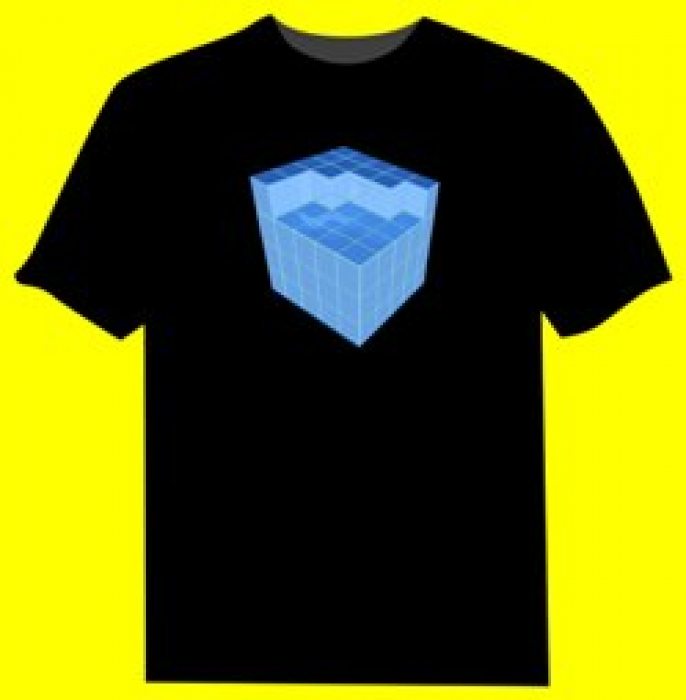Equalizer LED-Shirt Würfel